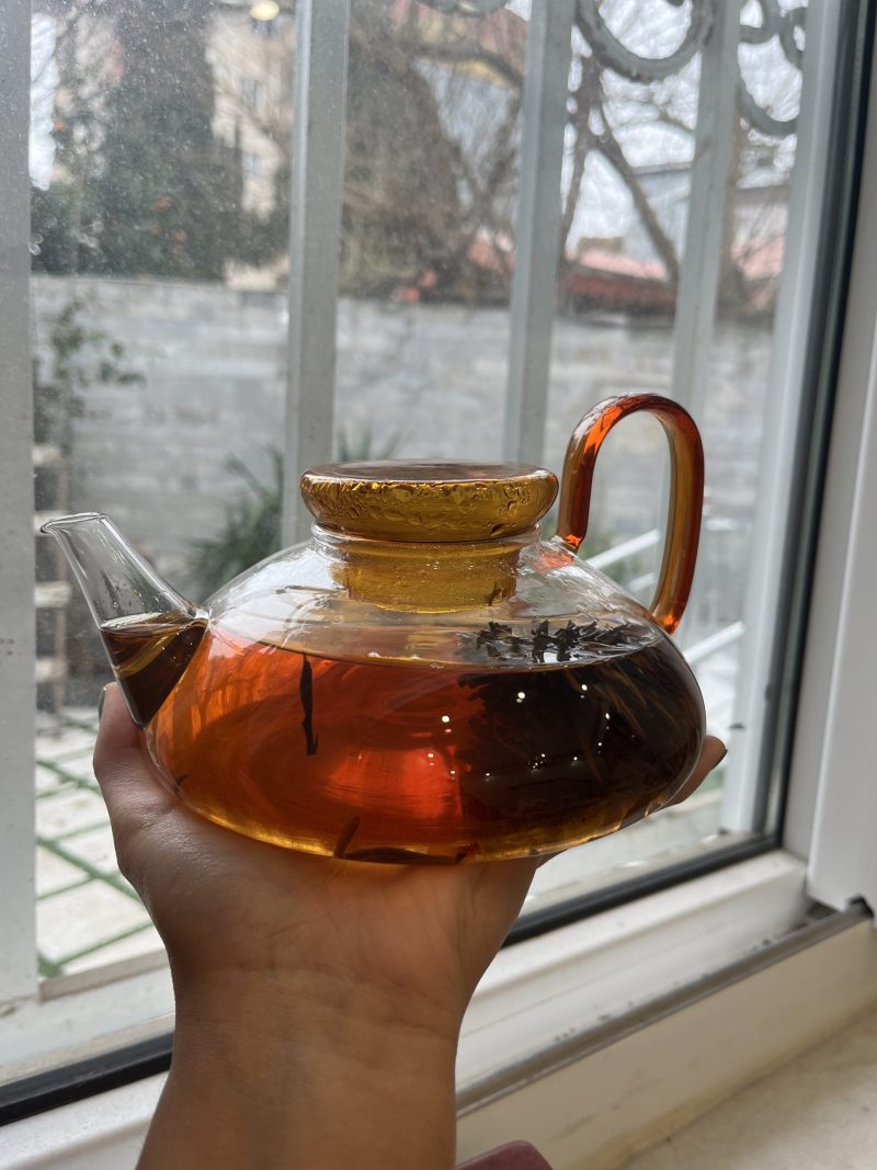 قوری پیرکس دسته رنگی - Image 2