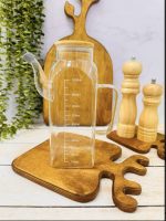 بطری روغن مربعی درب بامبو - Image 4