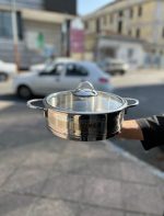 تابه استیل دودسته دربدار ریور سایز ۲۴