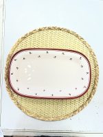 ظروف چینی گلدار حاشیه قرمز - Image 5
