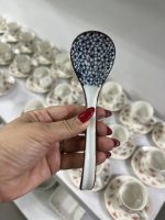 قاشق چینی گل سرمه ای - Image 2