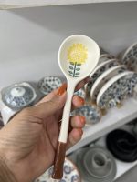 قاشق آجیل سرامیکی گل آفتابگردان - تصویر 5
