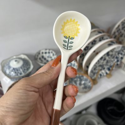 قاشق آجیل سرامیکی گل آفتابگردان