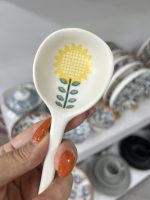 قاشق آجیل سرامیکی گل آفتابگردان - تصویر 3