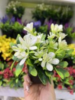 گل مصنوعی با گلدان کوچک مشکی مدل ۲ - تصویر 4